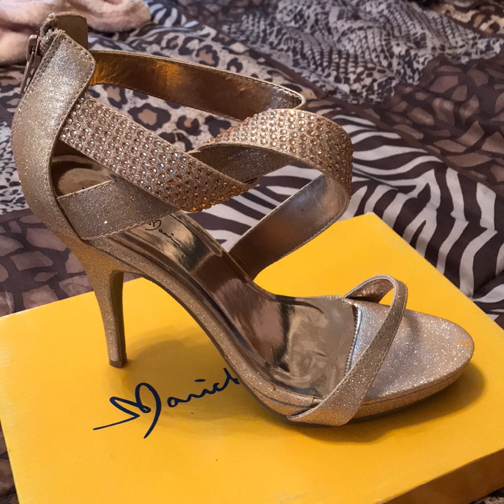 Champagne/Rose Gold colored formal shoes
